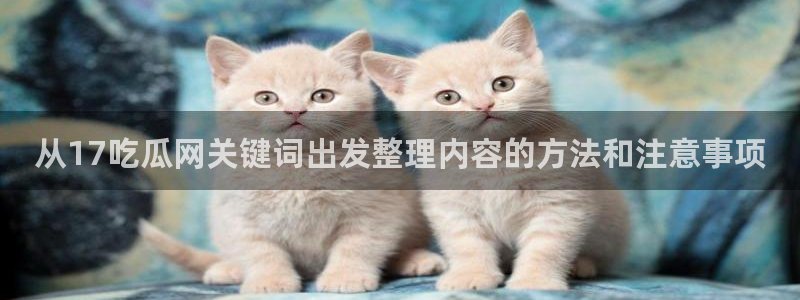 吃瓜热点事件：从17吃瓜网关键词出发整理内容的方法和注意事项